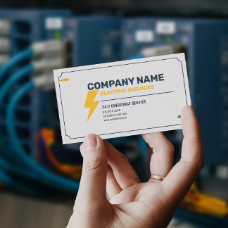 Carte De Visite Services Électriques Simples