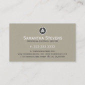Carte De Visite Services électriques simples Tan & Grey (Dos)