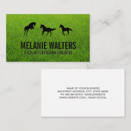 Carte De Visite Services équestres (Devant / Derrière)