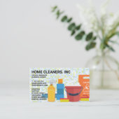 Carte De Visite Services et fournitures de nettoyage | Arrière - p (Debout devant)
