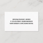 Carte De Visite Services et fournitures de nettoyage | Salon (Dos)