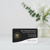 Carte De Visite Services financiers chics (Debout devant)