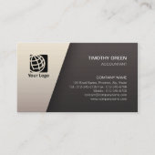 Carte De Visite Services financiers comptables Simple Blanc Noir (Devant)