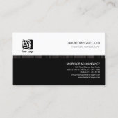 Carte De Visite Services financiers comptables Simple Stripe Black (Devant)