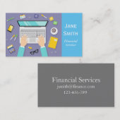 Carte De Visite Services financiers, courtier, planificateur finan (Devant / Derrière)