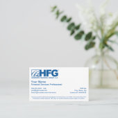 Carte De Visite Services financiers de HFG professionnels (Debout devant)