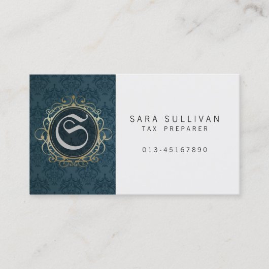 Carte De Visite Services financiers de préparation fiscale Monogra (Devant)