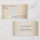 Carte De Visite Services financiers élégants de feuille d'or (Devant / Derrière)