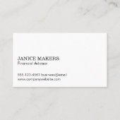 Carte De Visite Services financiers | Logo de l'arbre du dollar (Dos)