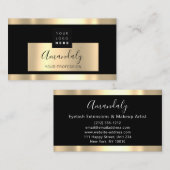 Carte De Visite Services financiers professionnels Gold Logo VIP N (Devant / Derrière)