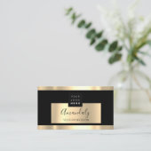 Carte De Visite Services financiers professionnels Gold Logo VIP N (Debout devant)