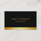 Carte De Visite Services financiers rétro en métal noir d'or (Dos)