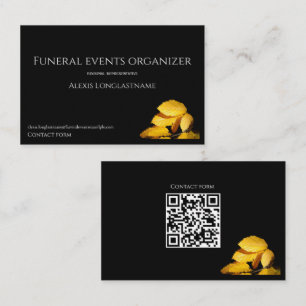 Carte De Visite Services funéraires feuilles d'automne
