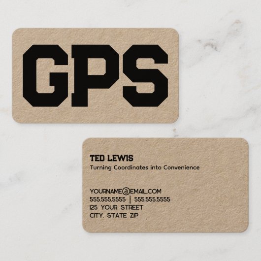 Carte De Visite Services GPS (Devant / Derrière)