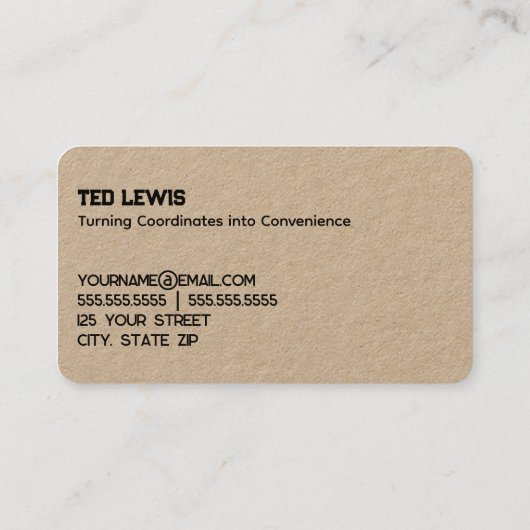 Carte De Visite Services GPS (Dos)