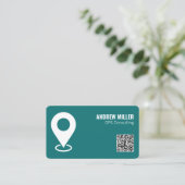Carte De Visite Services GPS QR (Debout devant)
