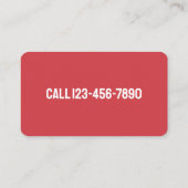 Carte De Visite Services GPS QR (Rouge) (Dos)