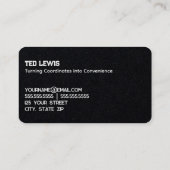 Carte De Visite Services GPS SIG Premium (Dos)