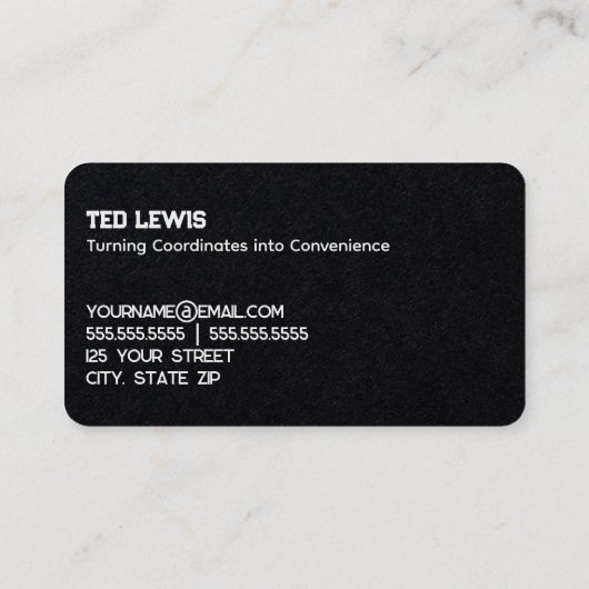 Carte De Visite Services GPS SIG Premium (Dos)