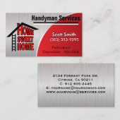 Carte De Visite Services Handyman (Devant / Derrière)