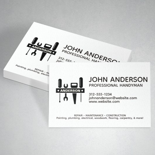 Carte De Visite Services Handyman Professionnels Modernes