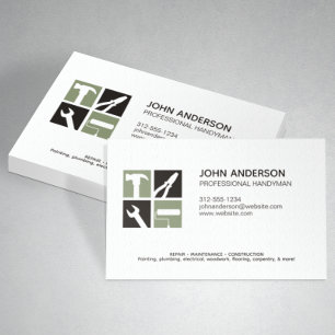 Carte De Visite Services Handyman Professionnels Modernes
