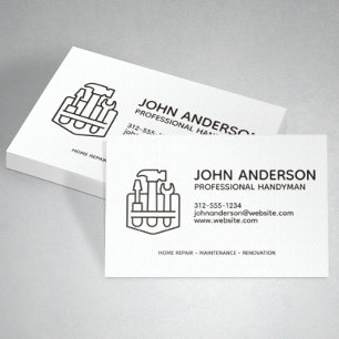 Carte De Visite Services Handyman Professionnels Modernes