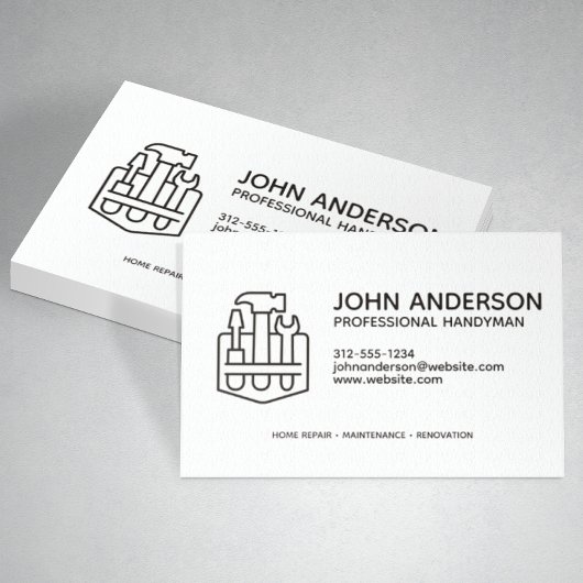 Carte De Visite Services Handyman Professionnels Modernes