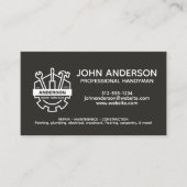 Carte De Visite Services Handyman Professionnels Modernes (Devant)