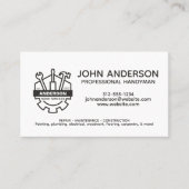 Carte De Visite Services Handyman Professionnels Modernes (Devant)