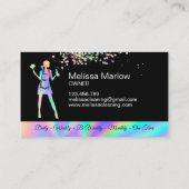 Carte De Visite Services holographiques de nettoyage des domestiqu (Dos)