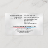 Carte De Visite Services HVAC (Dos)