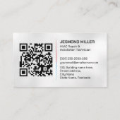 Carte De Visite Services HVAC (Dos)