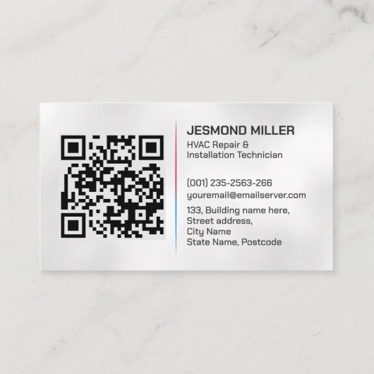 Carte De Visite Services HVAC (Dos)