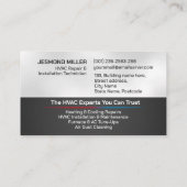 Carte De Visite Services HVAC (Dos)