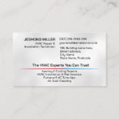 Carte De Visite Services HVAC (Dos)