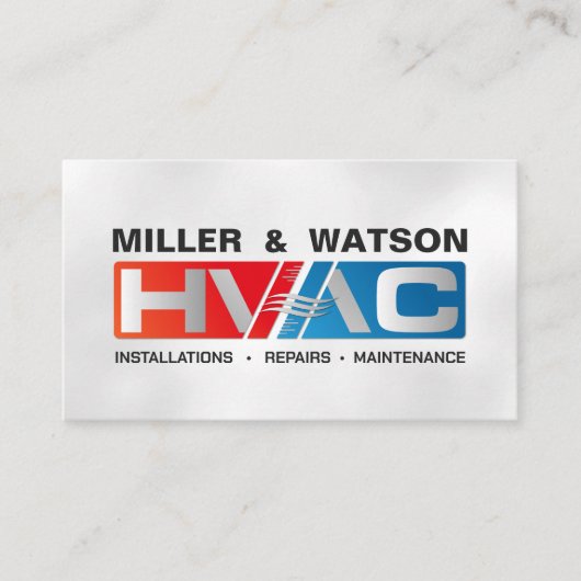 Carte De Visite Services HVAC (Devant)