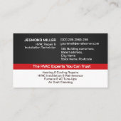 Carte De Visite Services HVAC (Dos)