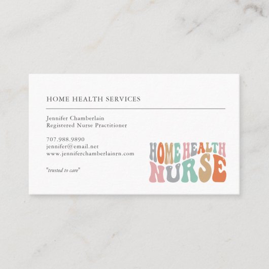 Carte De Visite Services infirmiers de santé à domicile Stéthoscop (Devant)