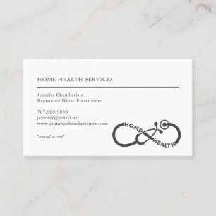 Carte De Visite Services infirmiers de santé à domicile Stéthoscop