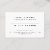 Carte De Visite Services informatiques avec photo du titulaire (Dos)