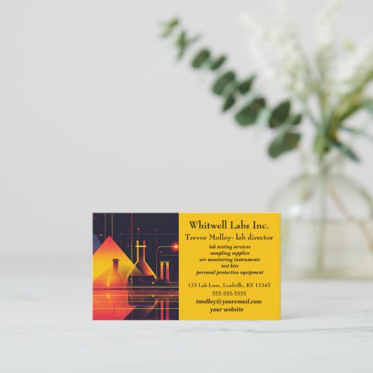 Carte De Visite Services Lab modifiables (Debout devant)