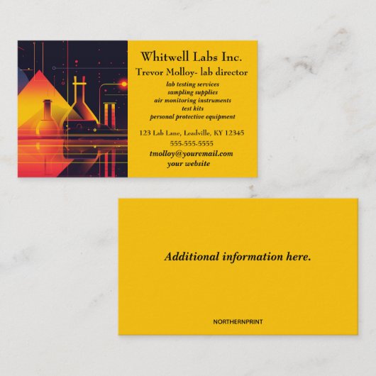 Carte De Visite Services Lab modifiables (Devant / Derrière)