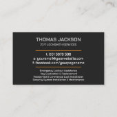 Carte De Visite Services Locksmith (Dos)