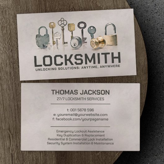 Carte De Visite Services Locksmith