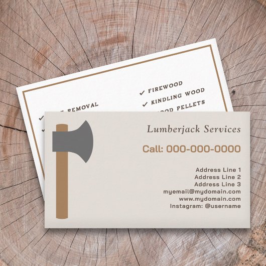 Carte De Visite Services Lumberjack