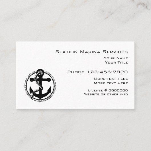 Carte De Visite Services marins nautiques (Devant)