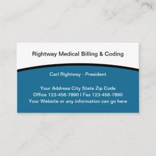 Carte De Visite Services Médicales De Facture Et De Codage