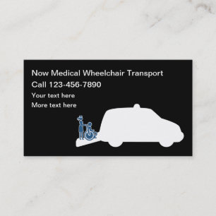 Carte De Visite Services Médicales de transport en fauteuil roulan