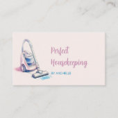 Carte De Visite Services ménagers modernes de nettoyage des domest (Devant)